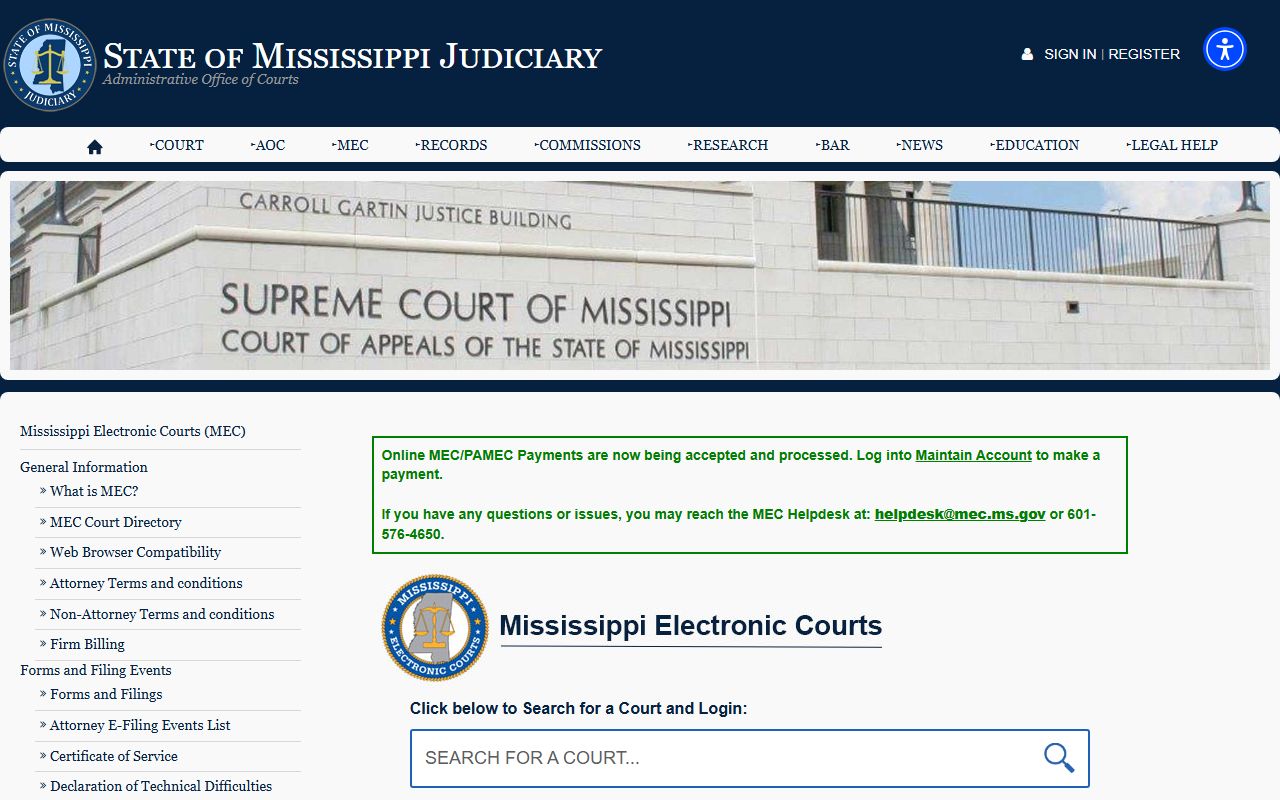 Washington County court records after jail arrest MEC access page